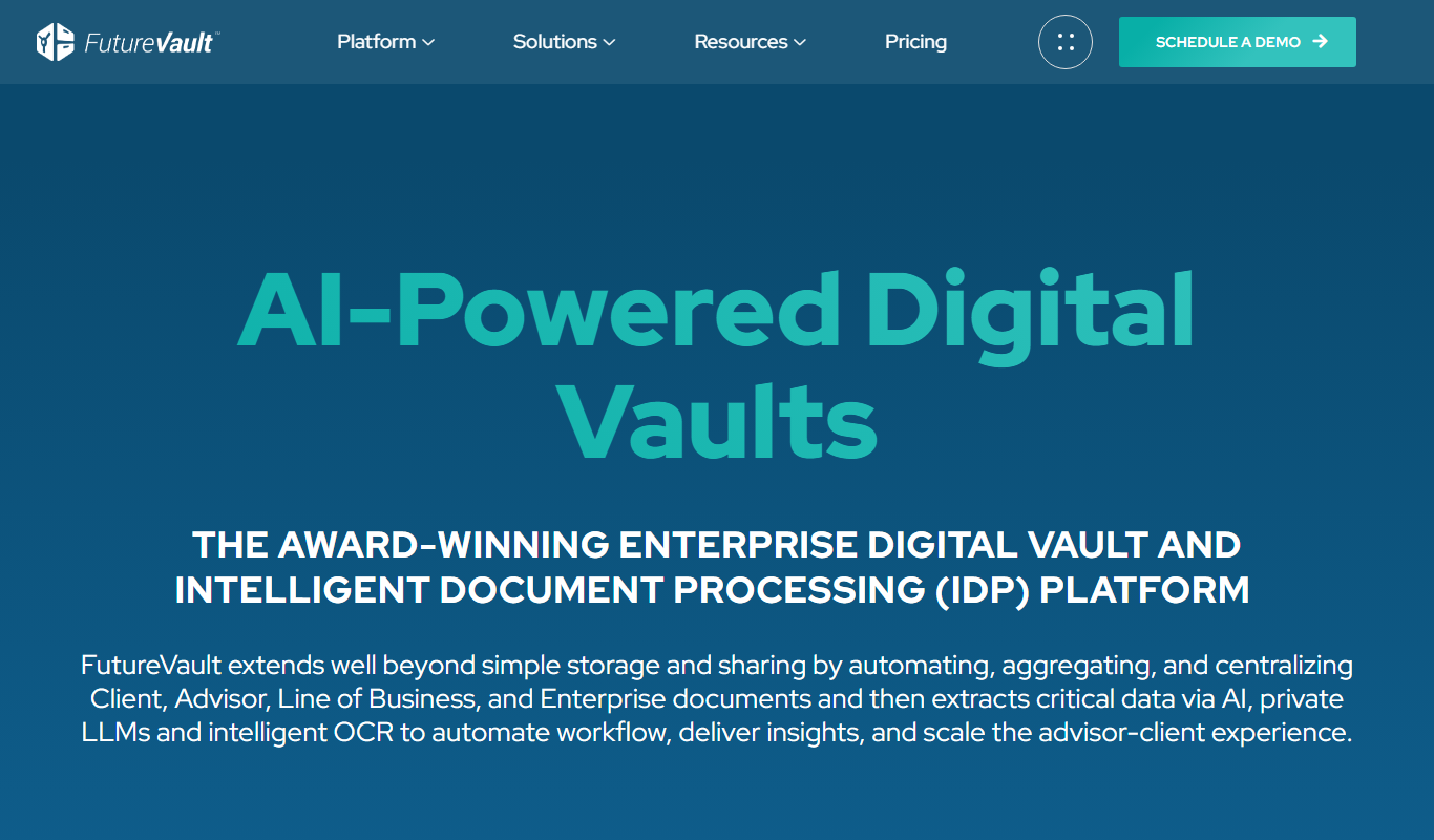 FutureVault app screenshot