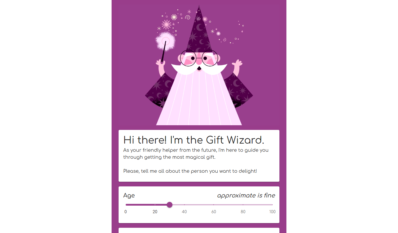 GiftWizard app screenshot