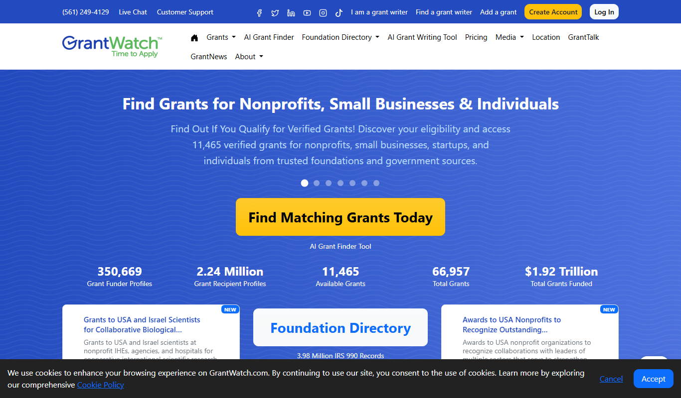GrantWatch app screenshot