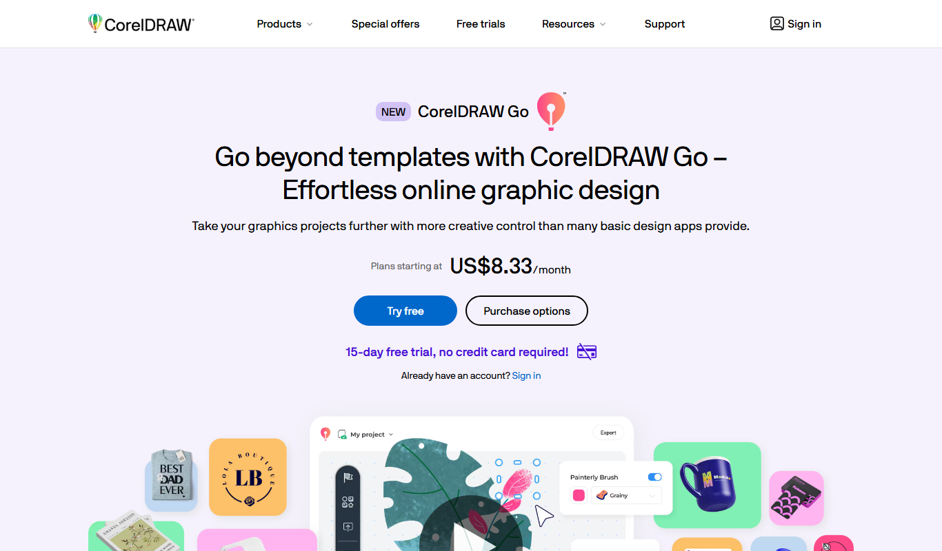 Screenshot of the Gravit Designer interface