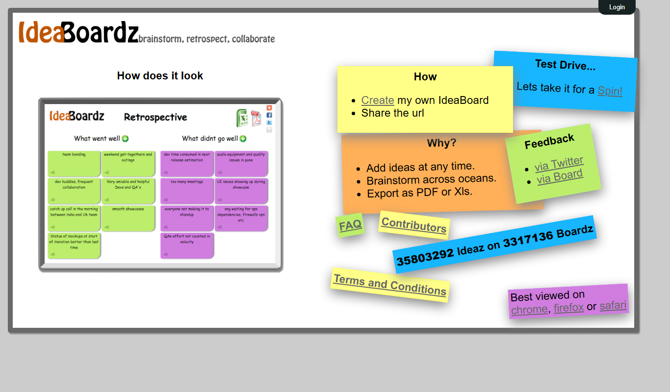 IdeaBoardz app screenshot