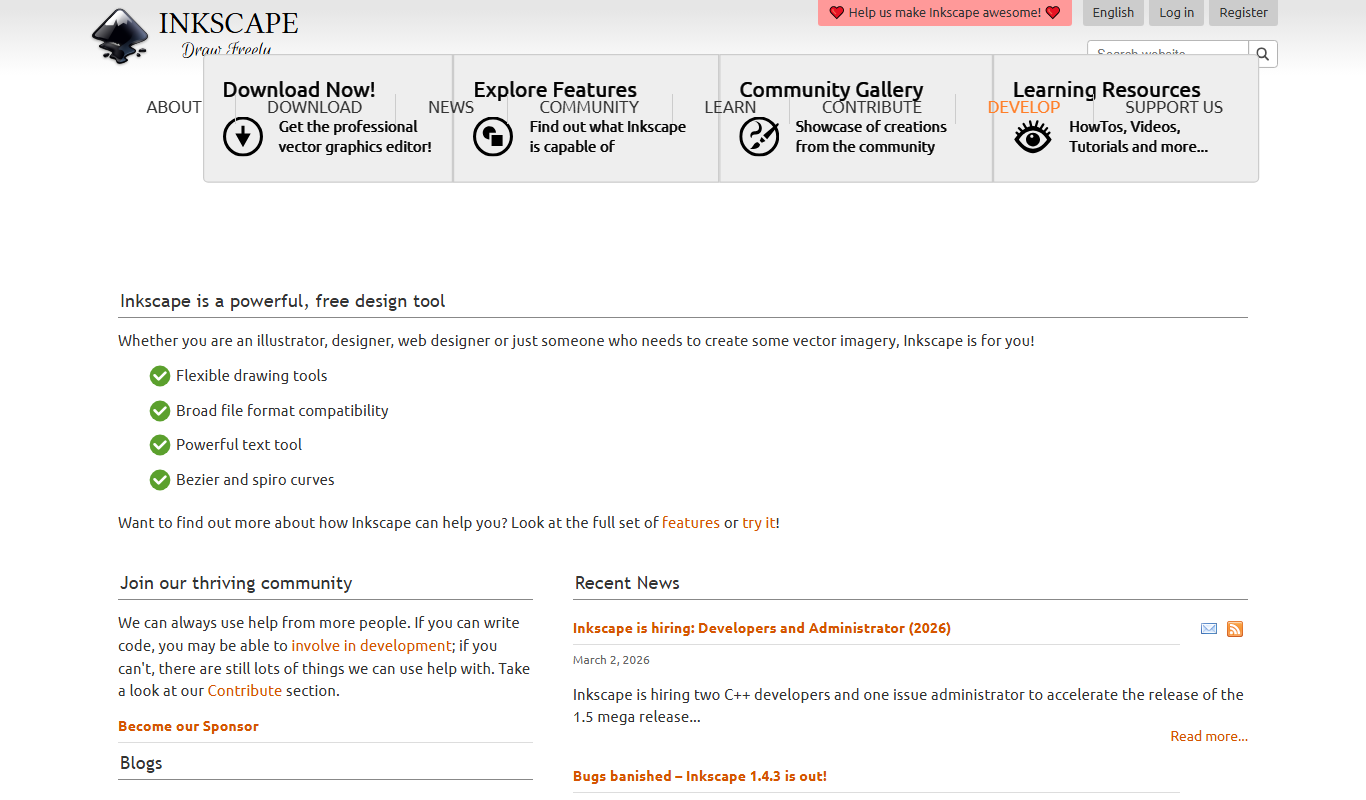 Inkscape app screenshot