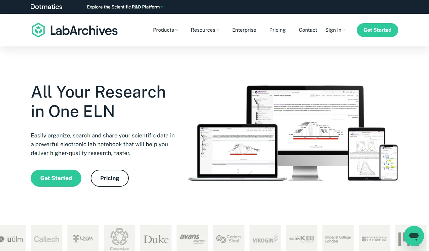 LabArchives Electronic Lab Notebook For Research Data Management