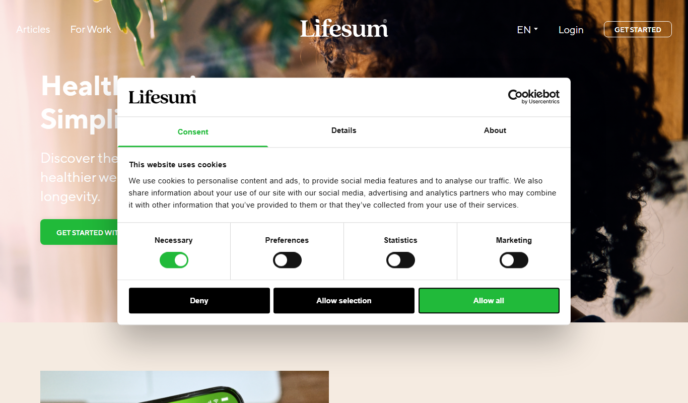 Lifesum app screenshot