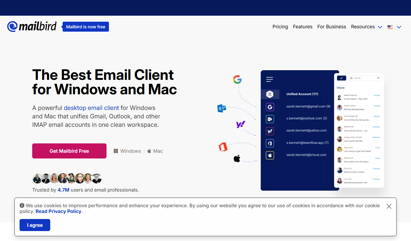 Mailbird Email Client For Windows - Unified Inbox & Productivity