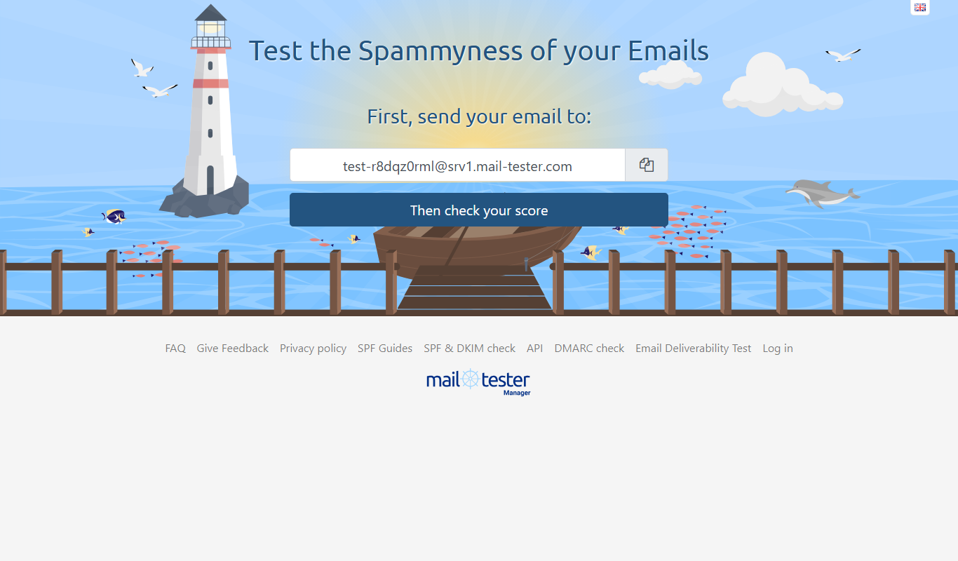 MailTester app screenshot