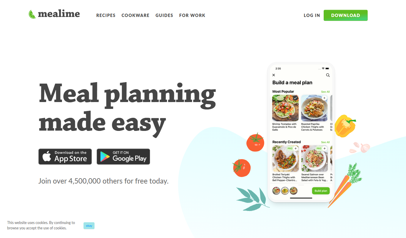 Mealime app screenshot