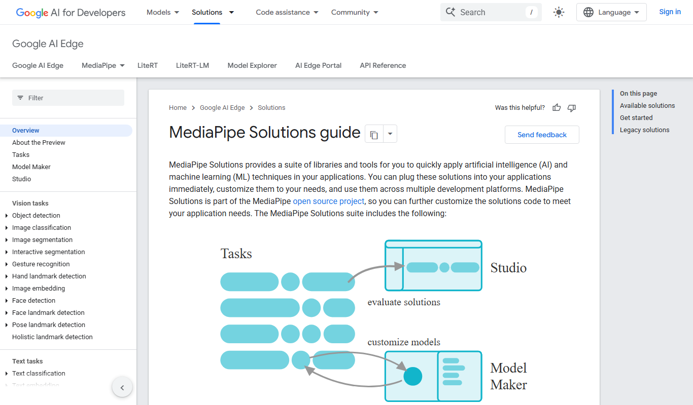 MediaPipe Pose app screenshot