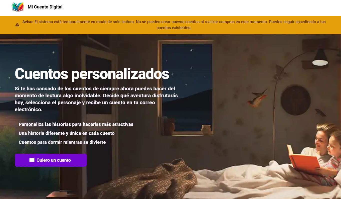 Mi Cuento Digital app screenshot