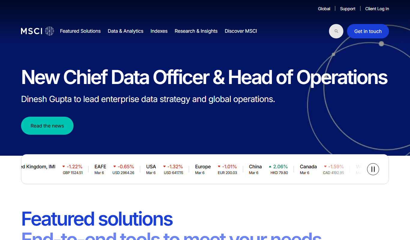 MSCI ESG Direct app screenshot