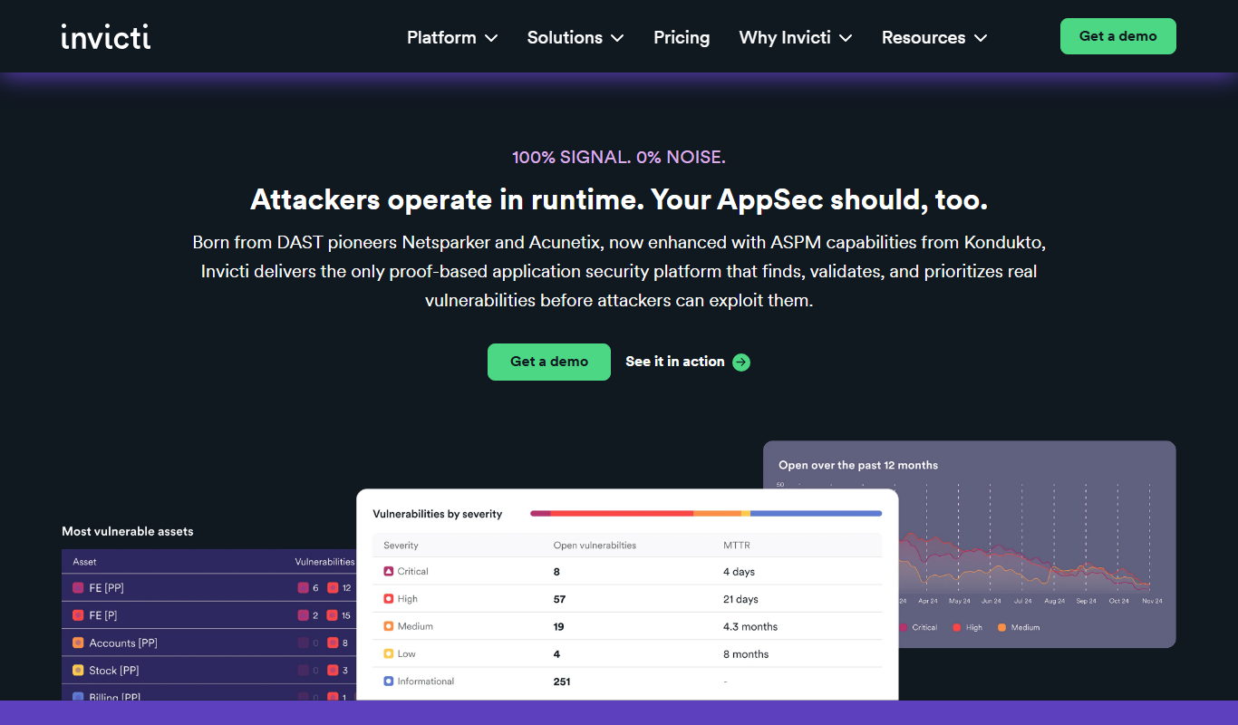 Screenshot of the Netsparker interface