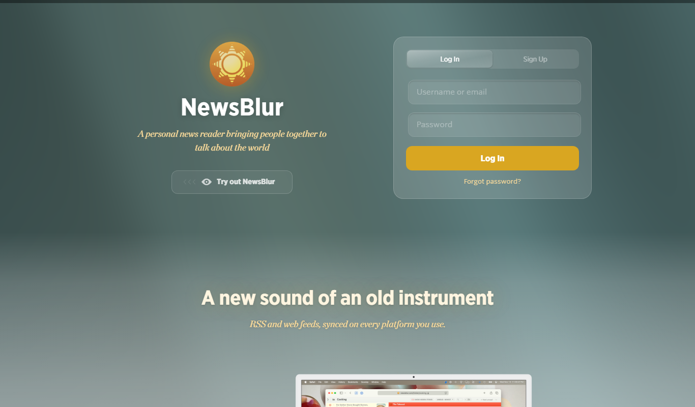 NewsBlur app screenshot
