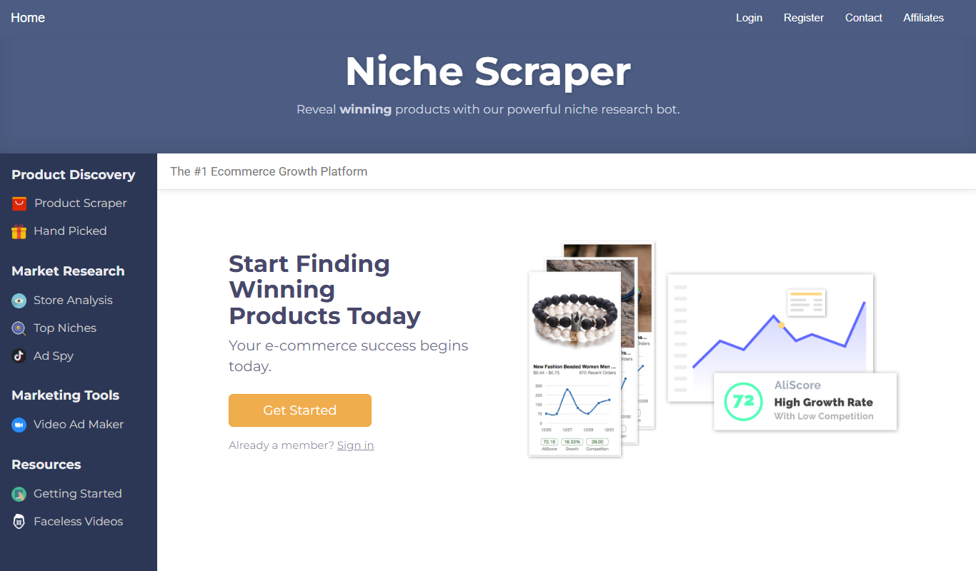 Niche Scraper app screenshot