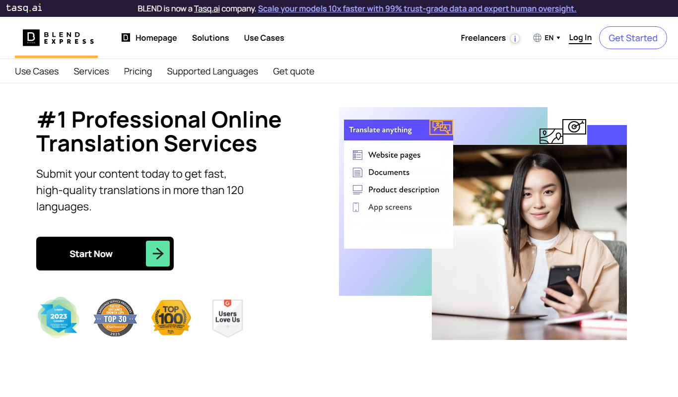One Hour Translation app screenshot