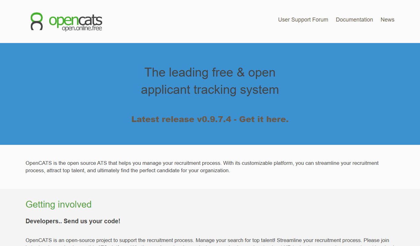 OpenCATS app screenshot