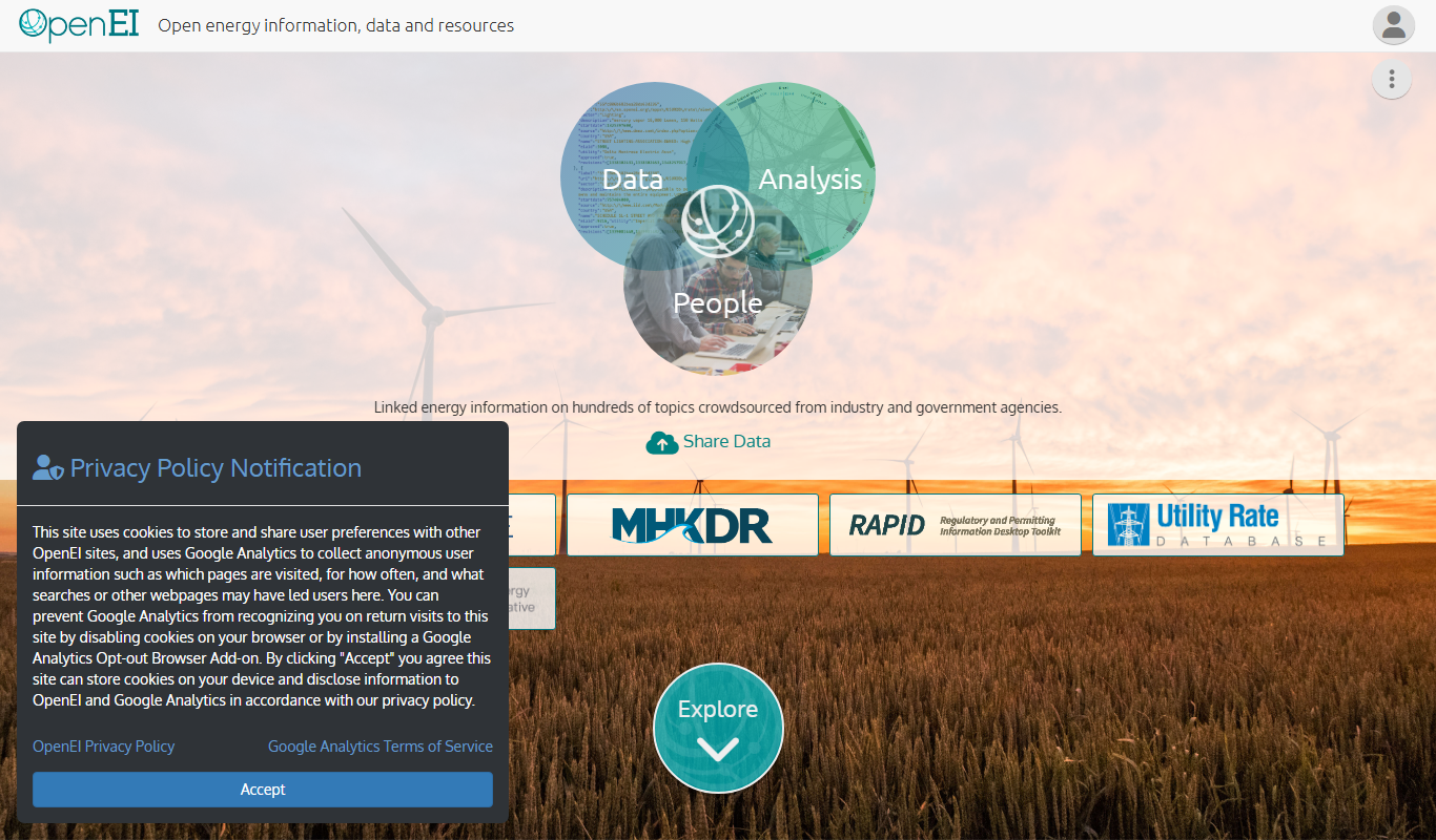 OpenEI app screenshot