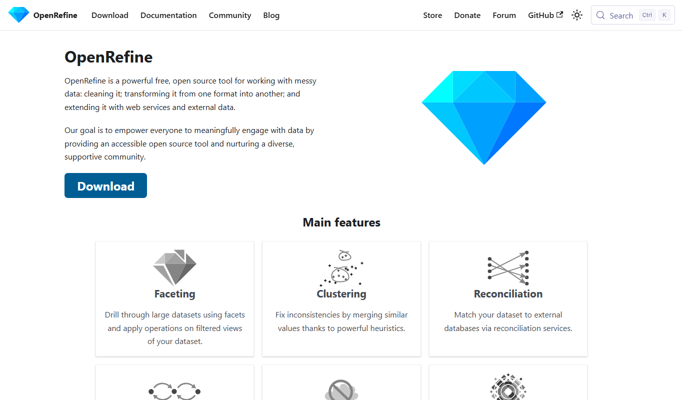 OpenRefine app screenshot