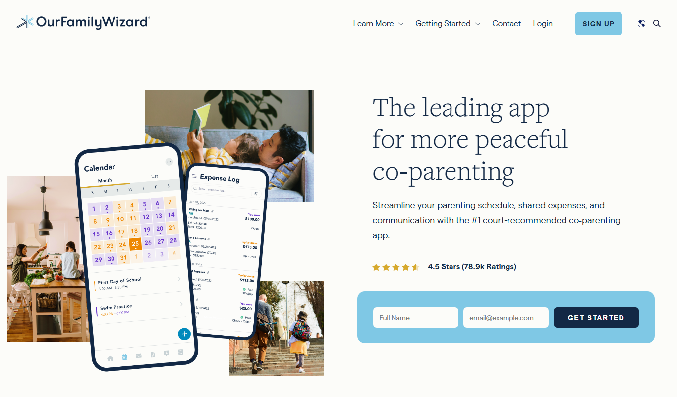 OurFamilyWizard app screenshot