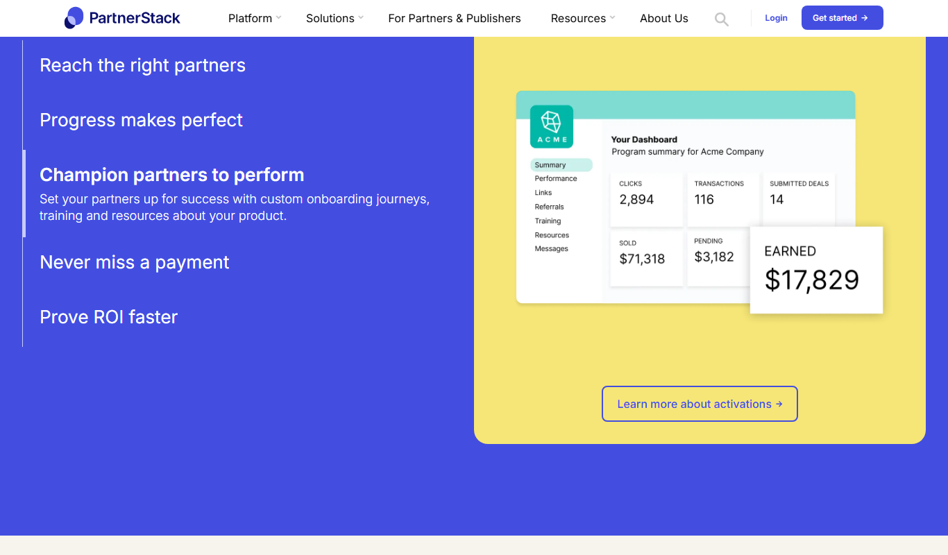 PartnerStack app screenshot
