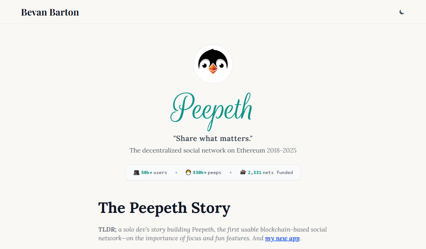 Peepeth app screenshot