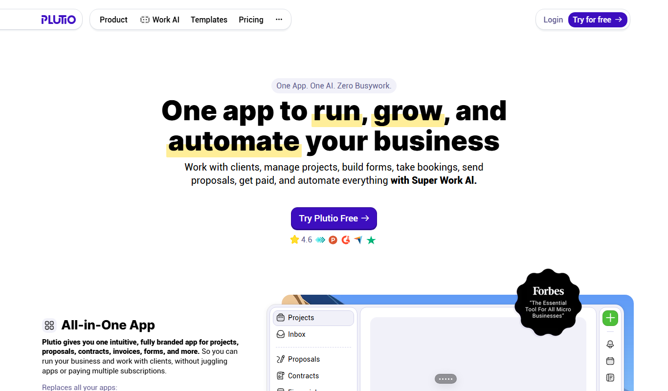 Plutio app screenshot
