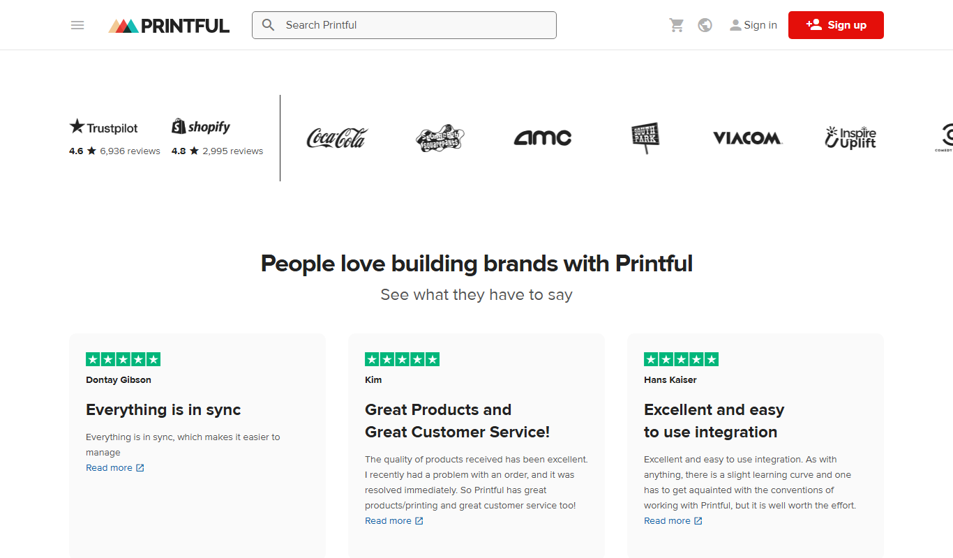 Printful app screenshot