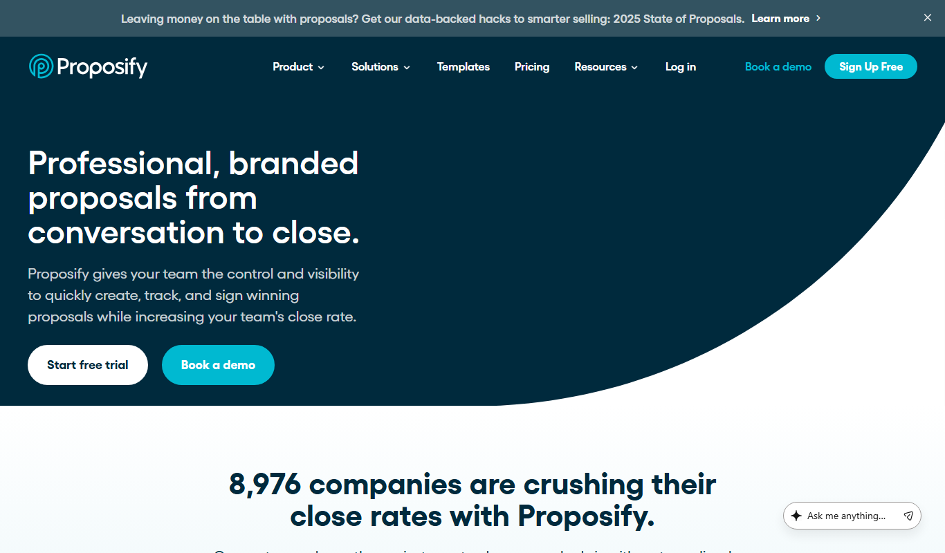 Proposify app screenshot