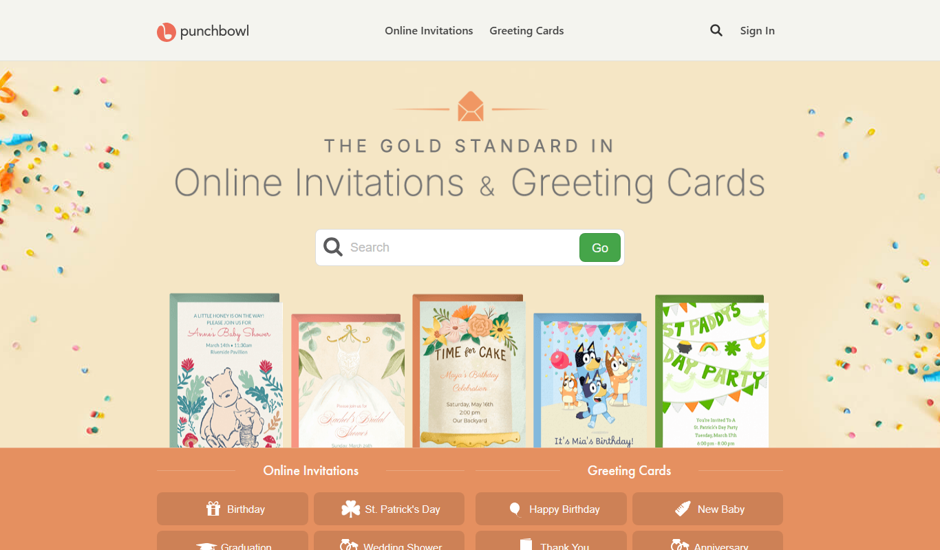 Punchbowl app screenshot