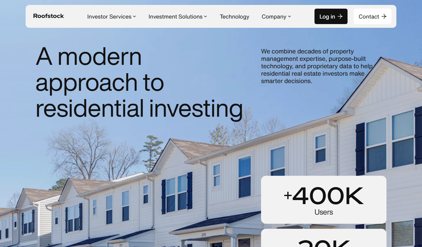 Screenshot of the Roofstock interface