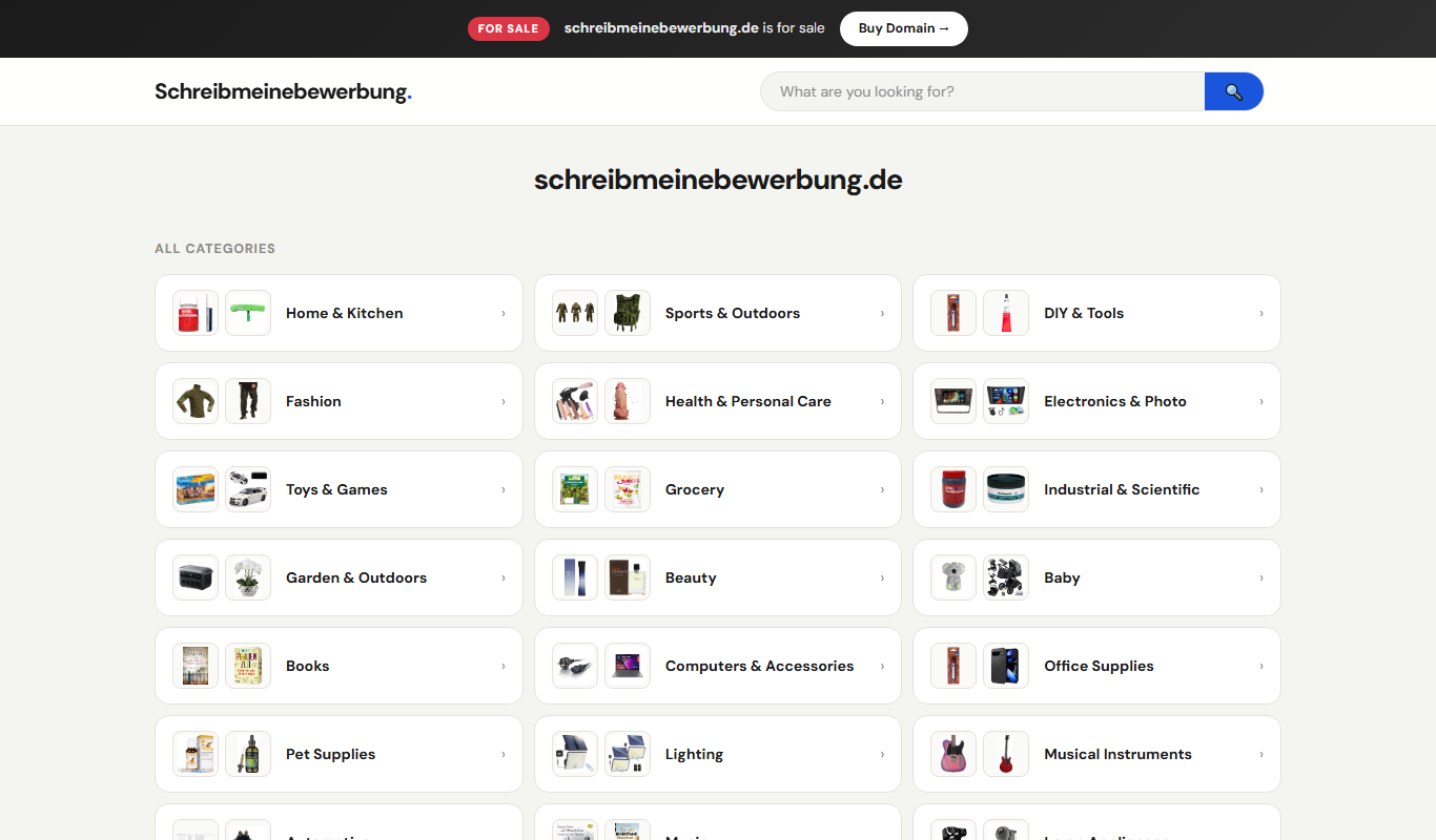 Screenshot of the Schreib meine Bewerbung interface