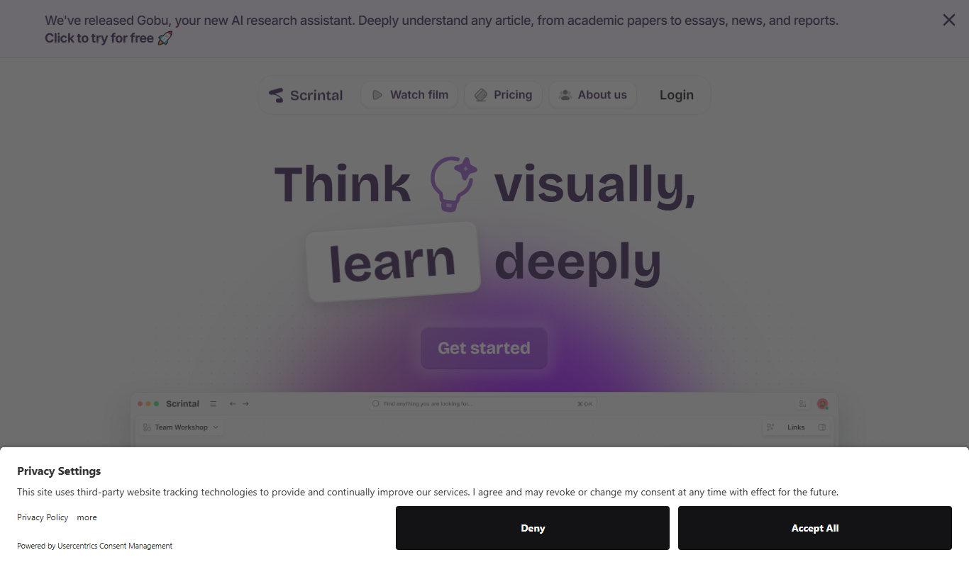 Scrintal app screenshot