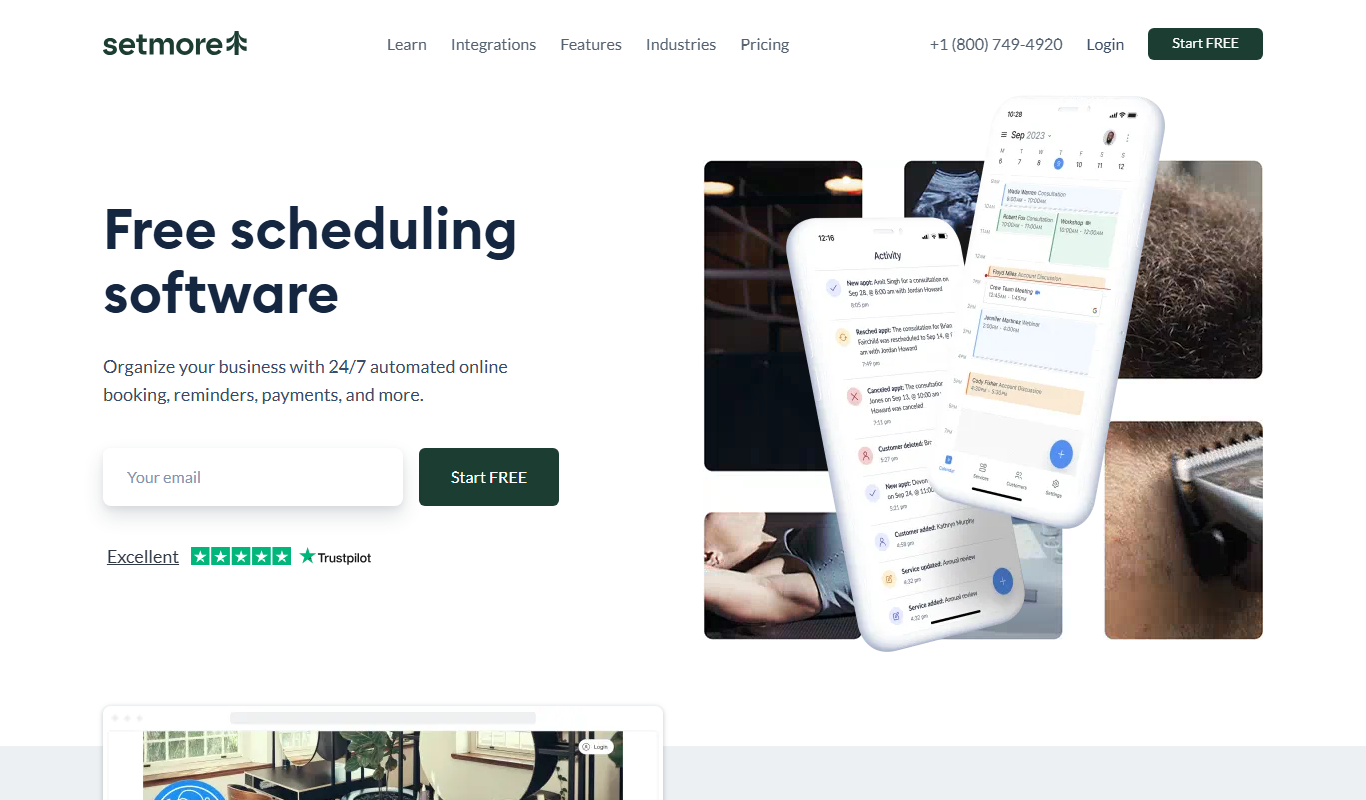 Setmore app screenshot