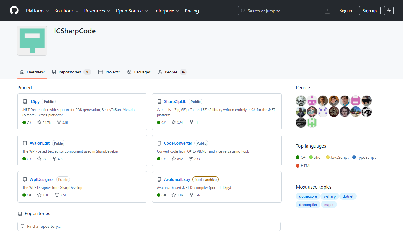 SharpDevelop app screenshot