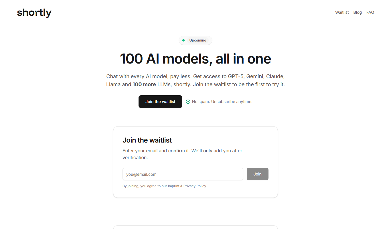 ShortlyAI app screenshot