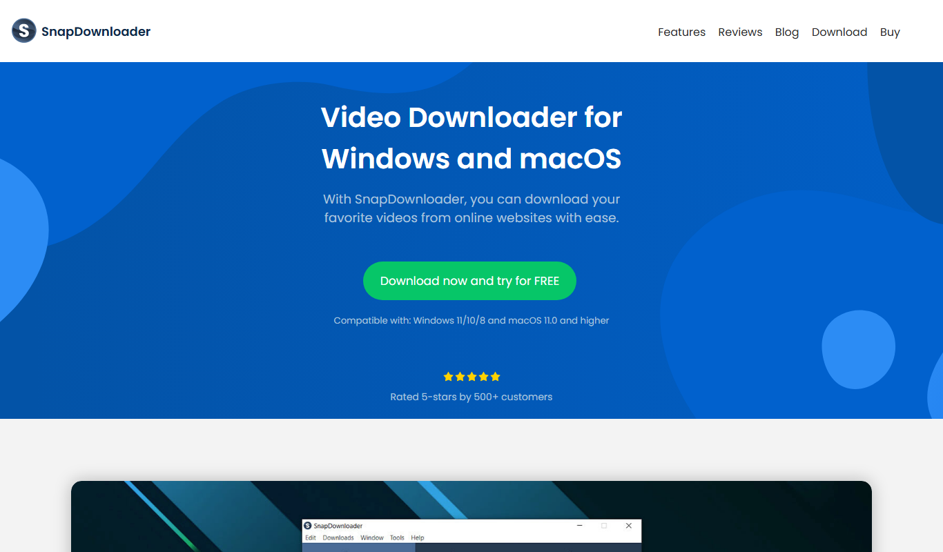 Screenshot of the SnapDownloader interface