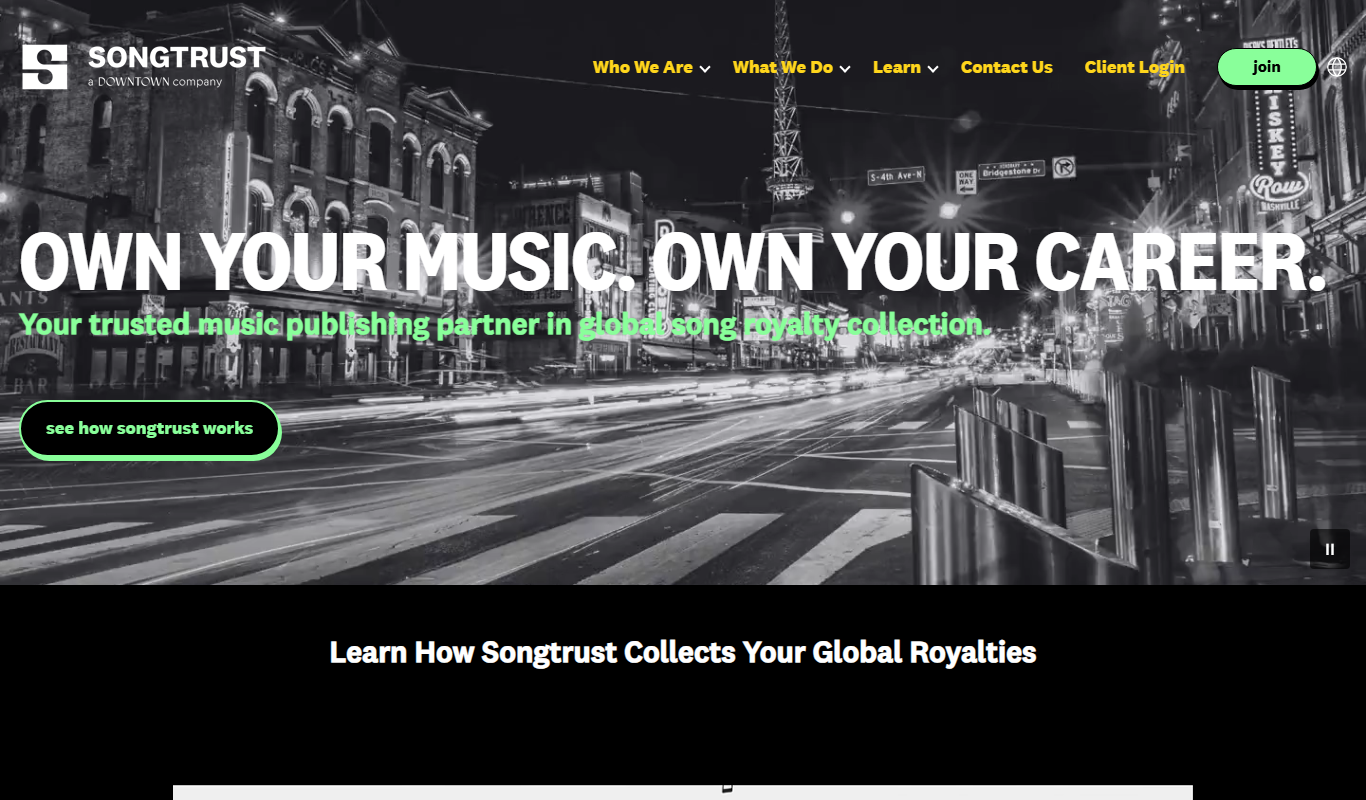 Songtrust app screenshot