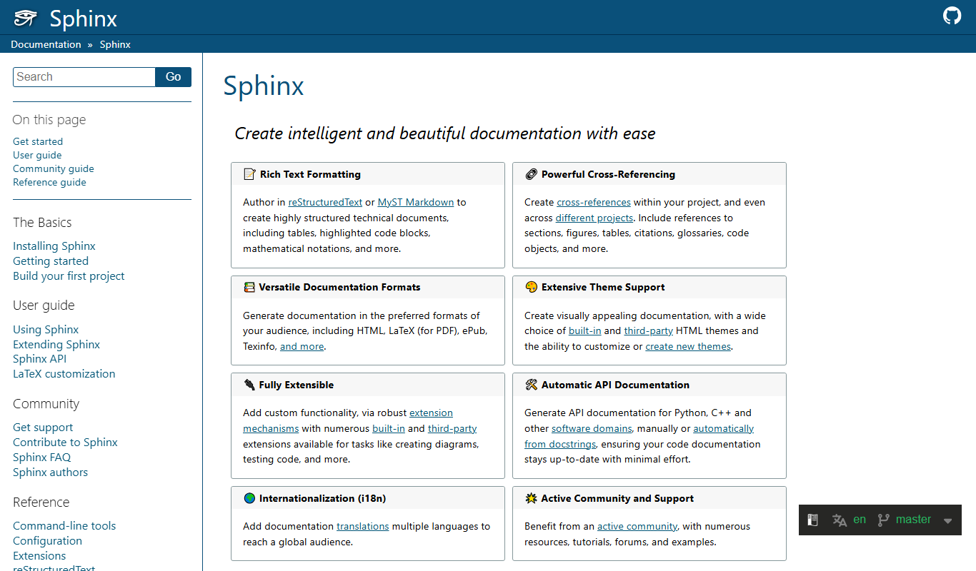 Sphinx Documentation Generator For Python Projects And Technical Docs Sphinx Documentation Generator For Python Projects And Technical Docs