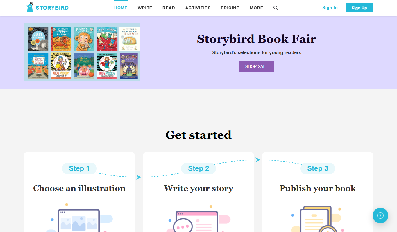 Storybird app screenshot