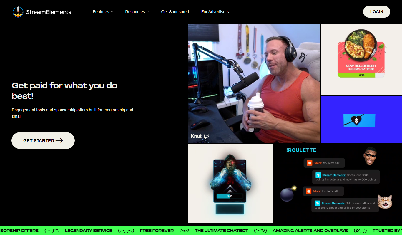 StreamElements app screenshot
