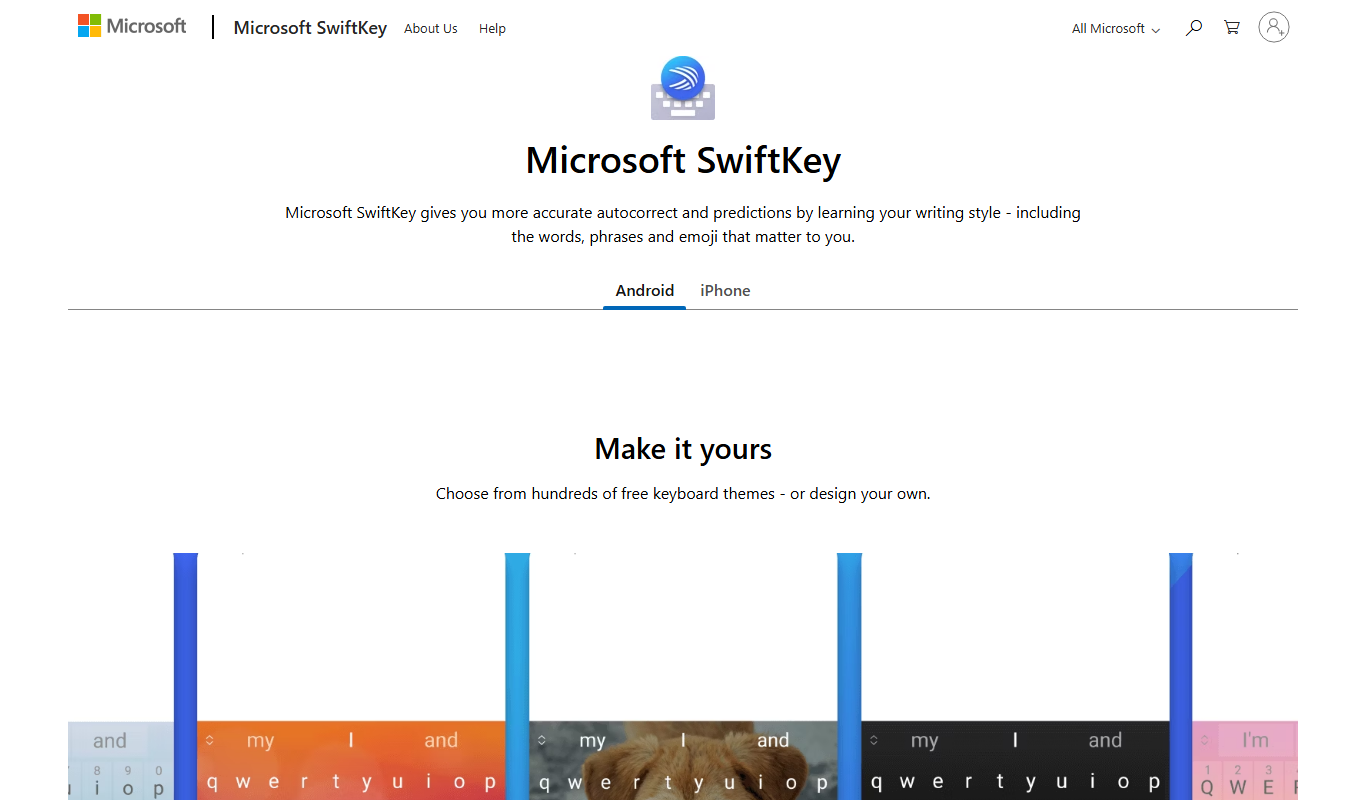 SwiftKey app screenshot