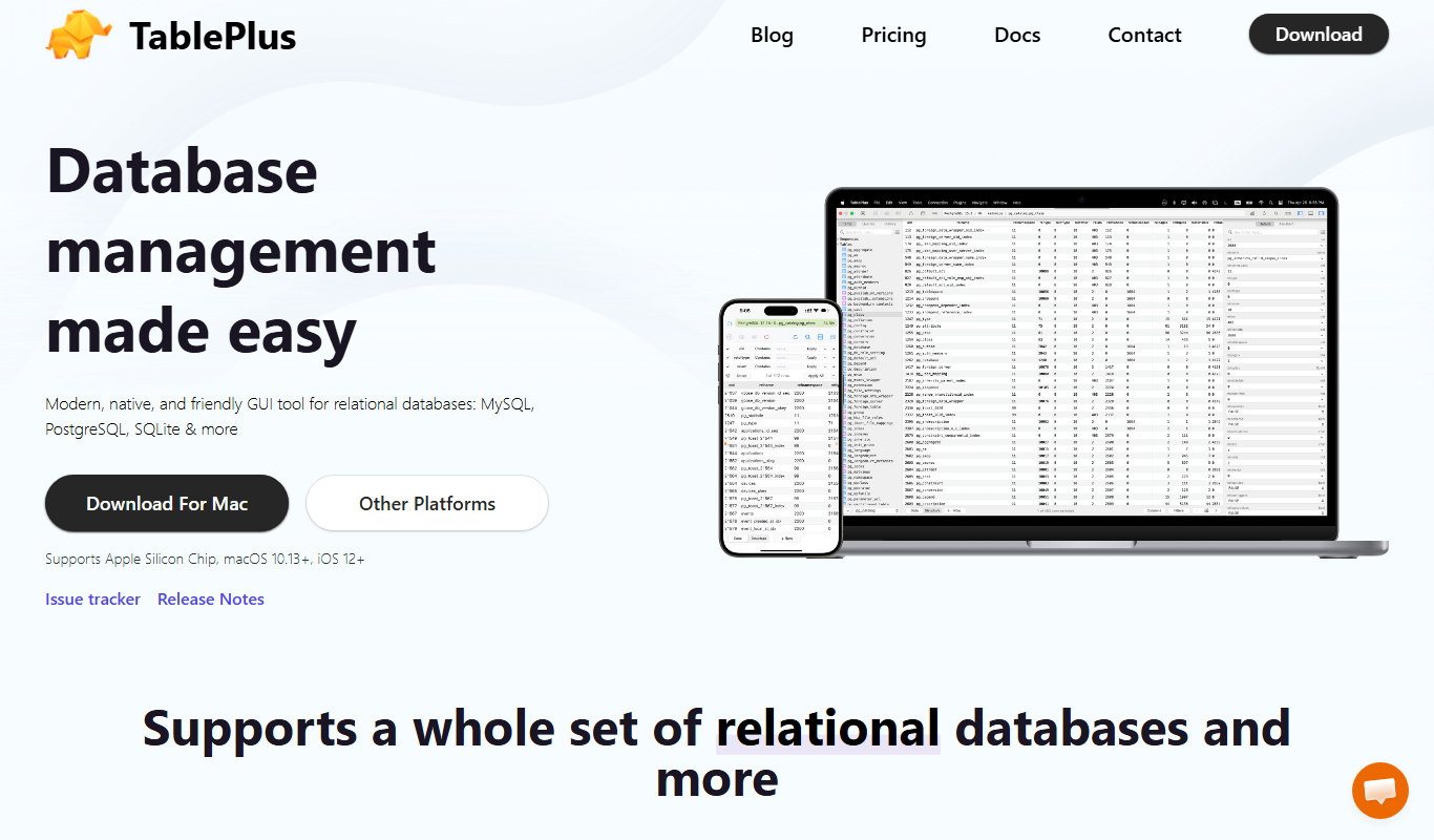 TablePlus app screenshot