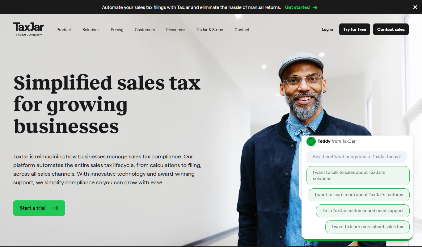 TaxJar app screenshot