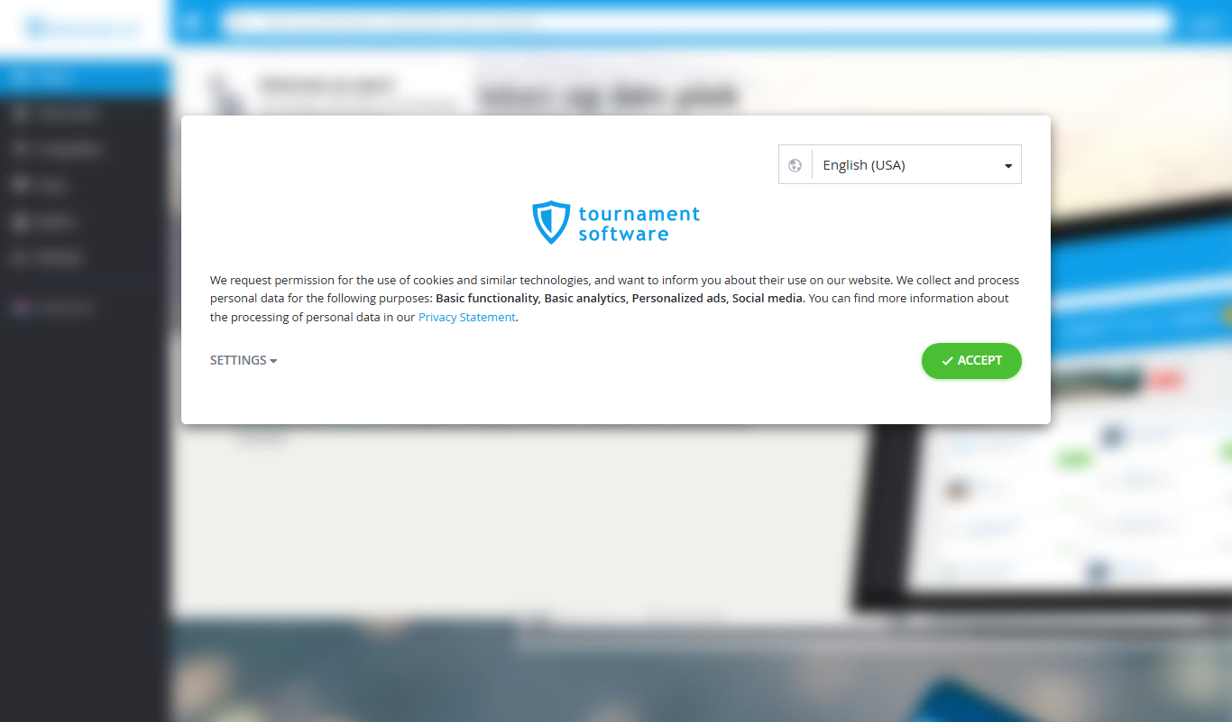 TournamentSoftware app screenshot