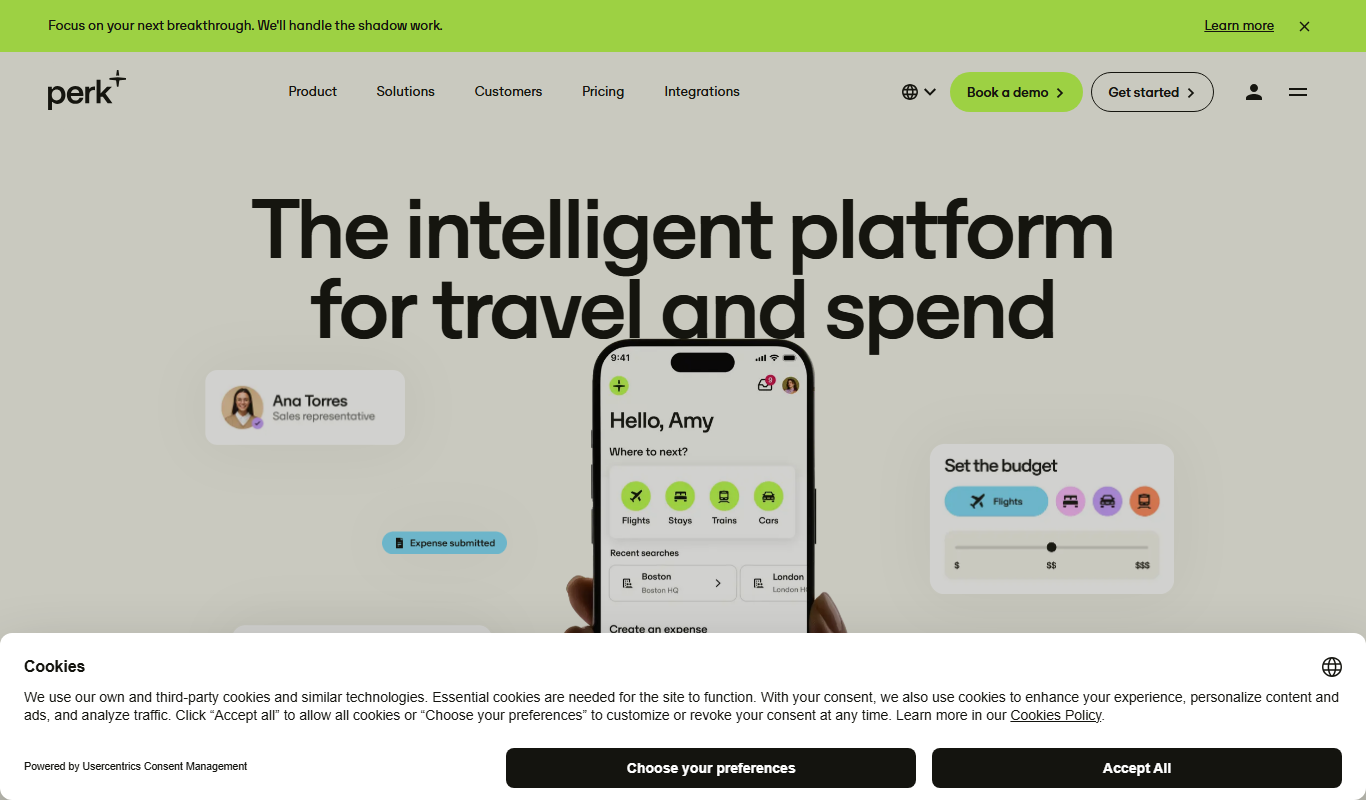 TravelPerk app screenshot