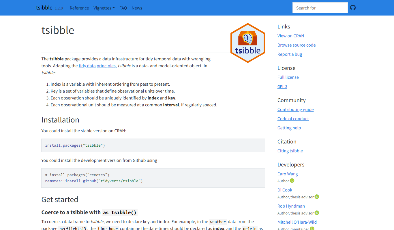 tsibble app screenshot