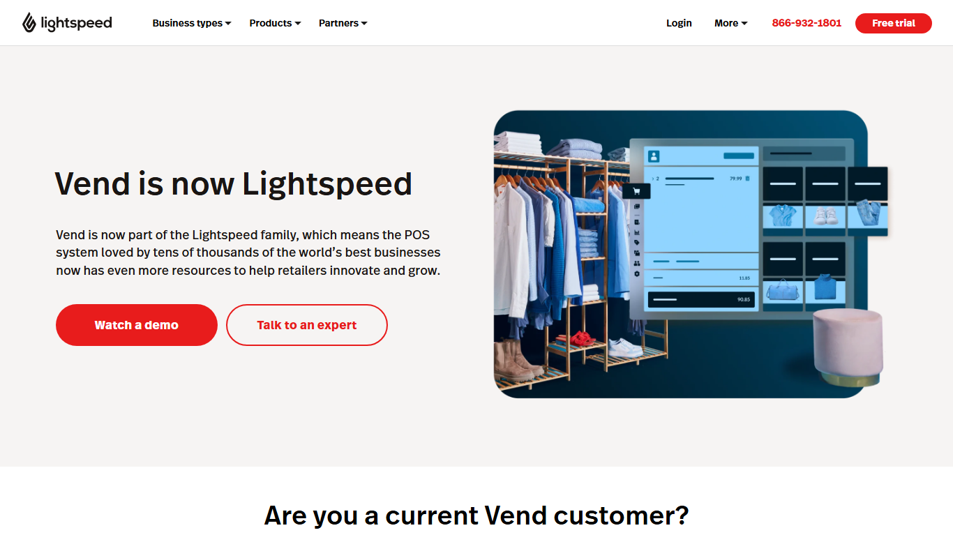 Vend POS app screenshot
