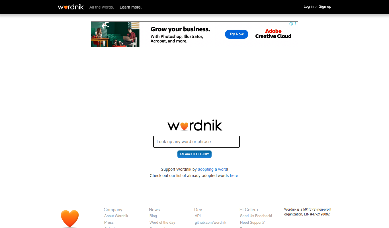 Wordnik app screenshot
