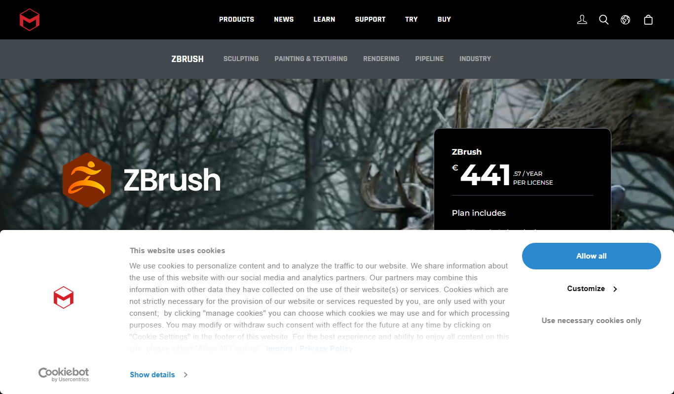 ZBrush app screenshot
