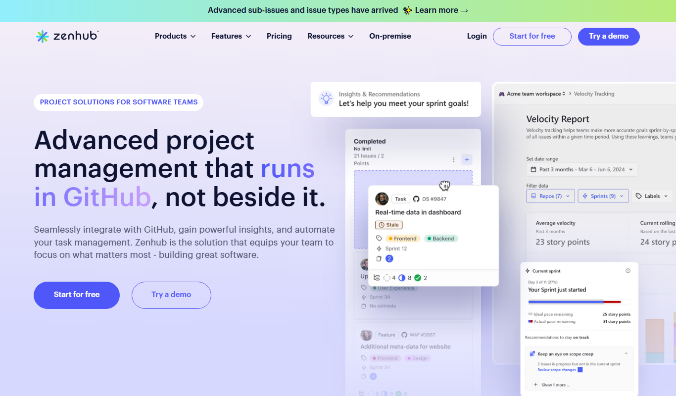 ZenHub app screenshot