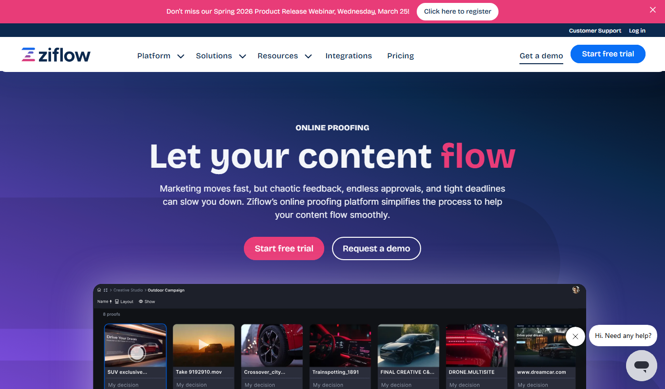Ziflow app screenshot